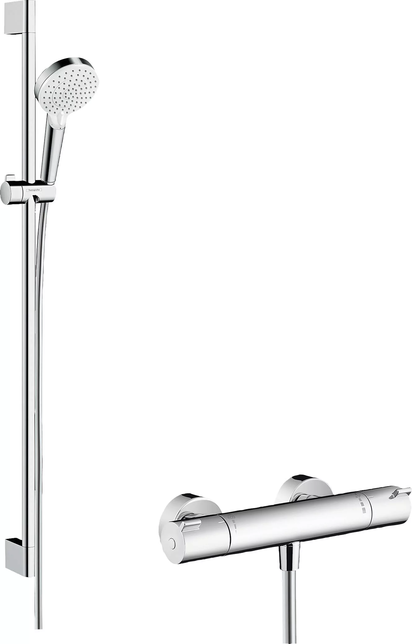 hansgrohe Duschsystem »Crometta«, (Komplett-Set), Aufputz mit Ecostat Therm günstig online kaufen