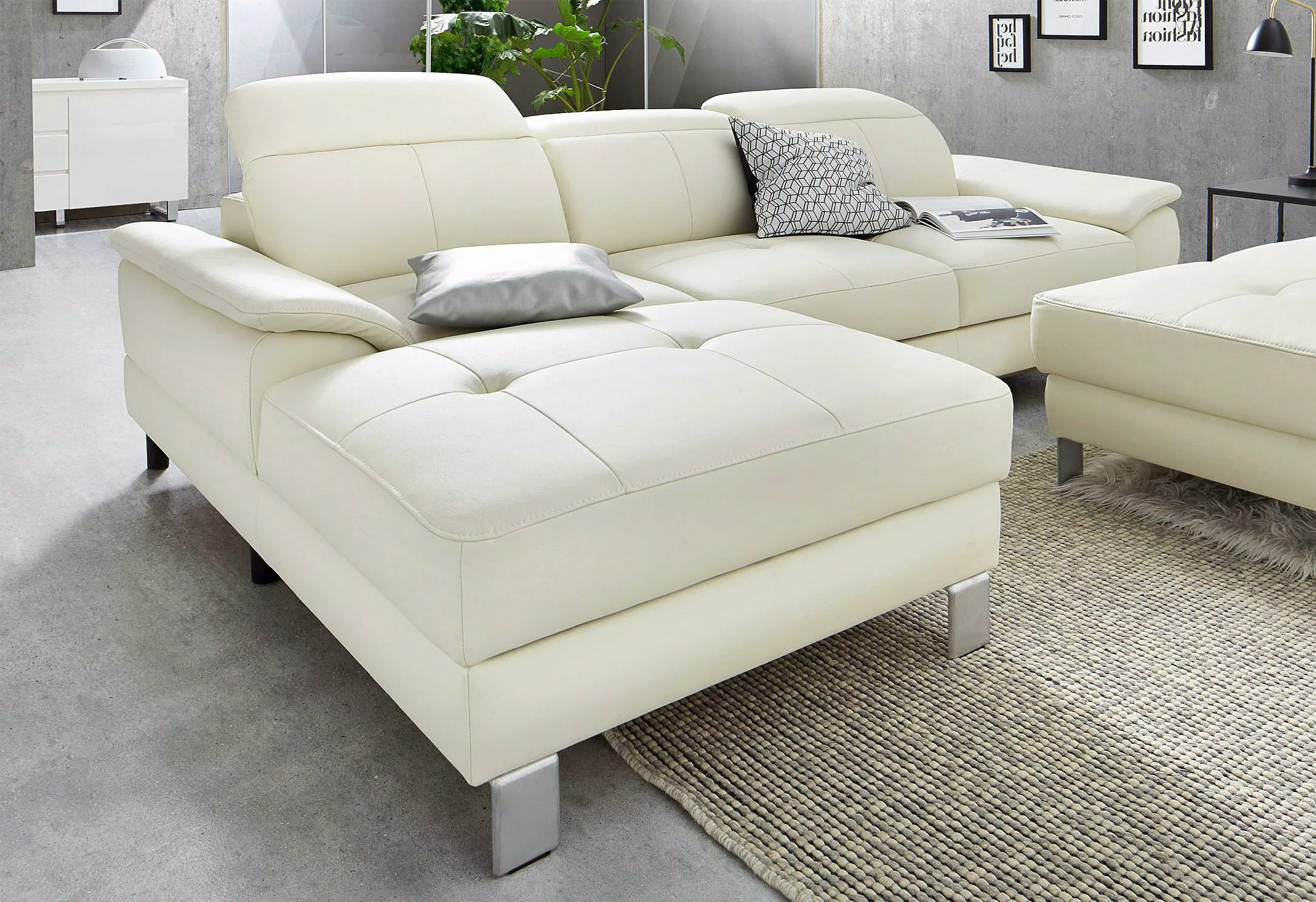 exxpo - sofa fashion Ecksofa »Mantua 2, L-Form«, mit Kopf- bzw. Rückenverst günstig online kaufen