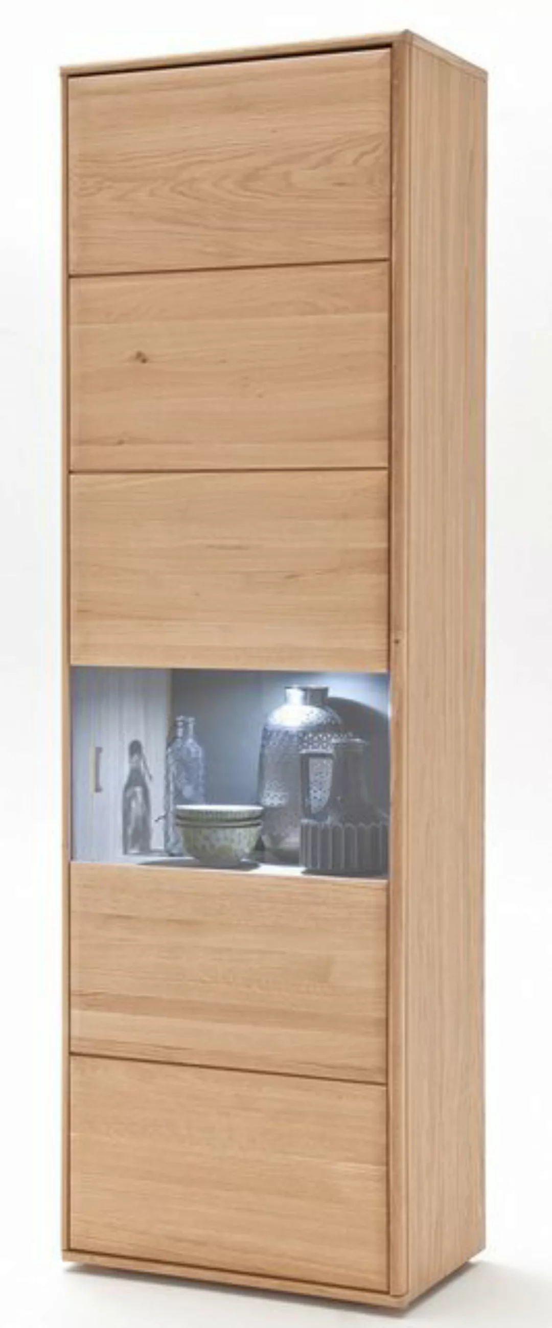 Woodford Vitrine  Dias ¦ holzfarben ¦ Maße (cm): B: 64 H: 206 T: 39.0 Schrä günstig online kaufen