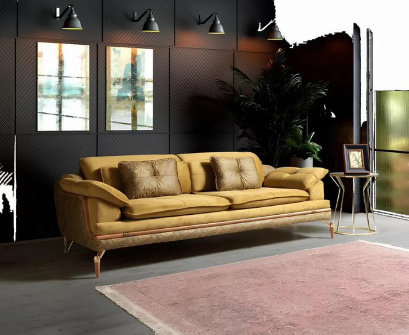 JVmoebel Sofa Couch Dreisitzer Sofa Lounge Luxus 3-Sitzer Design Couchen Po günstig online kaufen