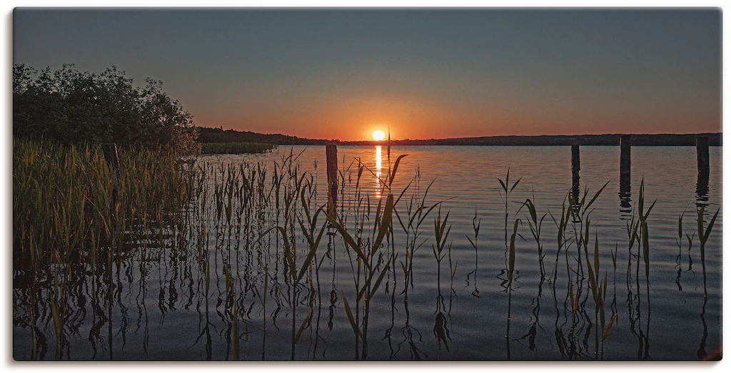 Artland Leinwandbild "Früh morgens am Ratzeburger See II", Sonnenaufgang & günstig online kaufen