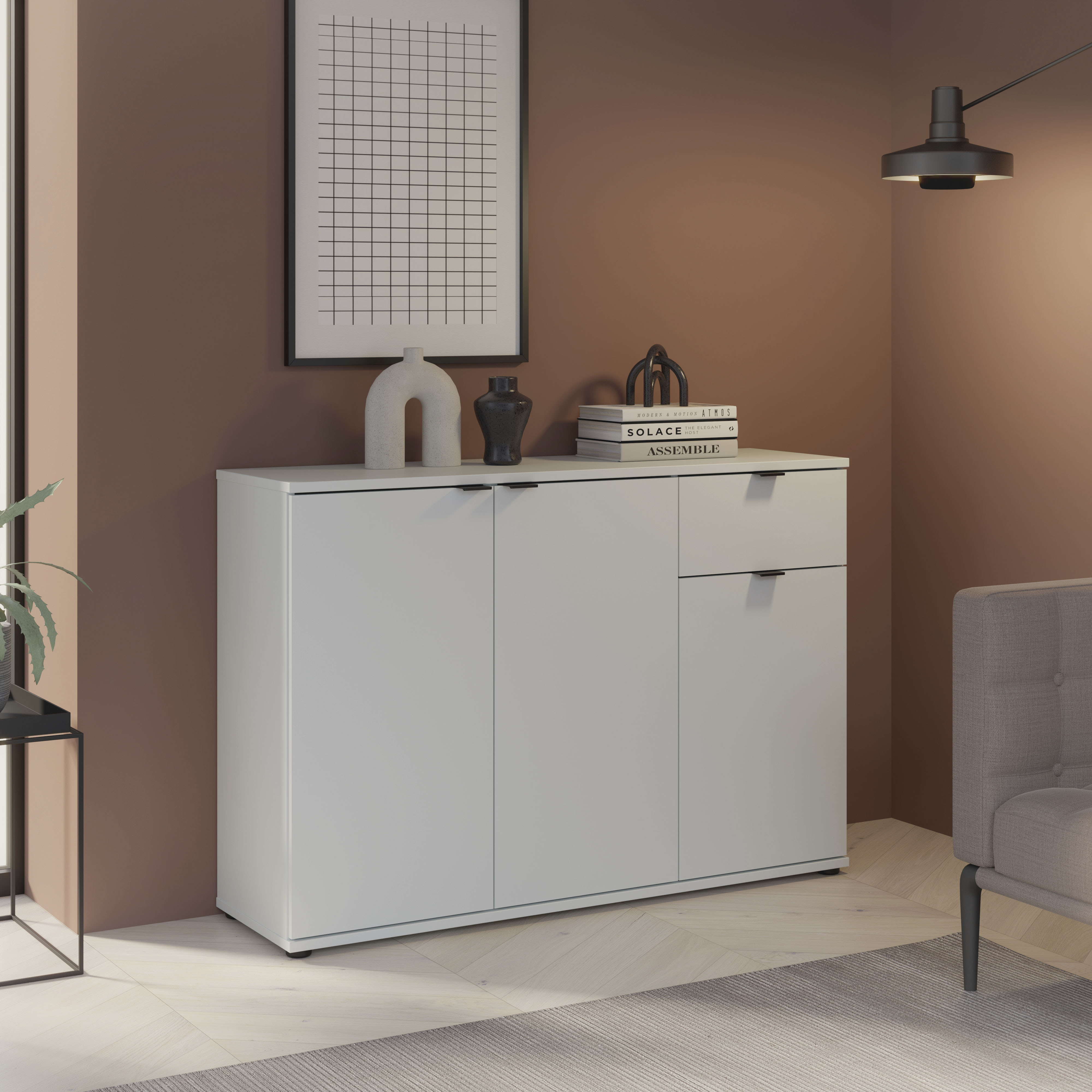 FORTE Sideboard "Ganymede", Sideboard, Stauraum, Schublade; Metallgriffe, 4 günstig online kaufen