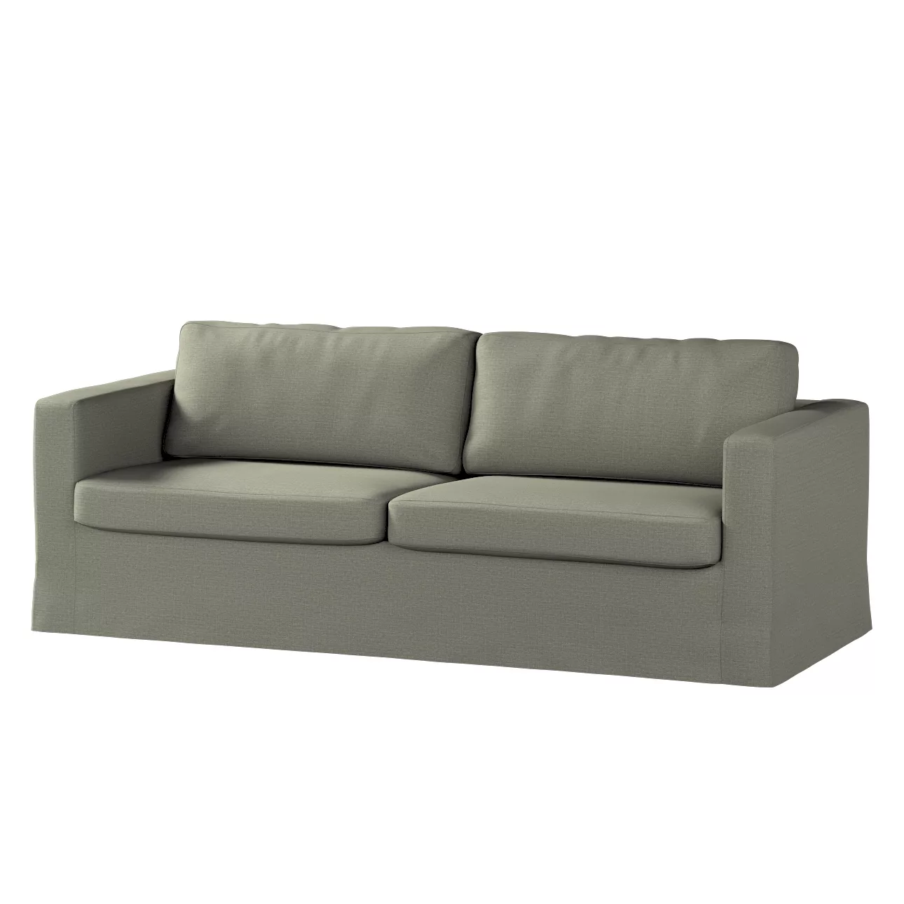 Bezug für Karlstad 3-Sitzer Sofa nicht ausklappbar, lang, grau-beige, Bezug günstig online kaufen