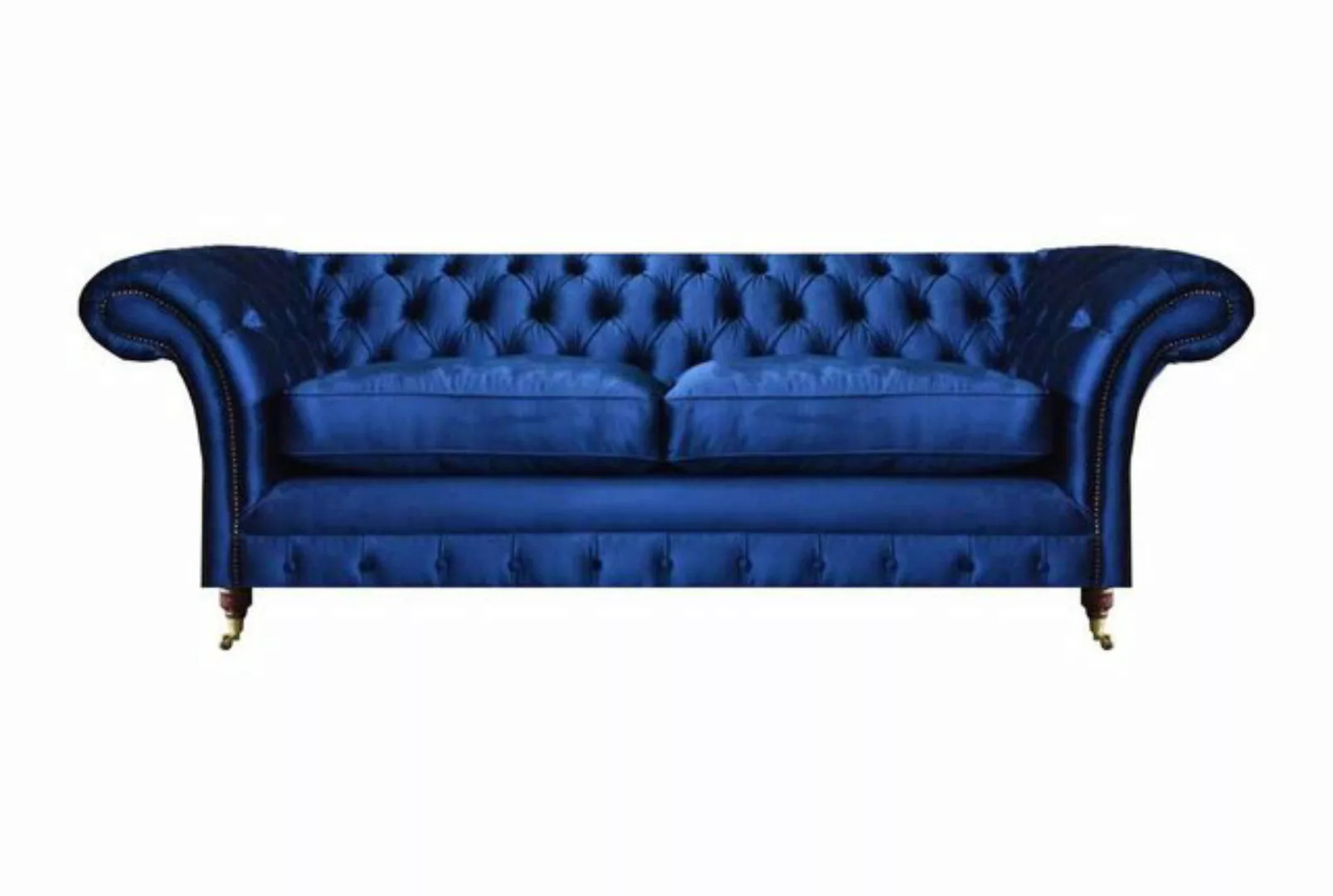 Xlmoebel Sofa Zweisitzer Sofa in Blau - Luxuriöses Chesterfield-Sitzmöbel f günstig online kaufen