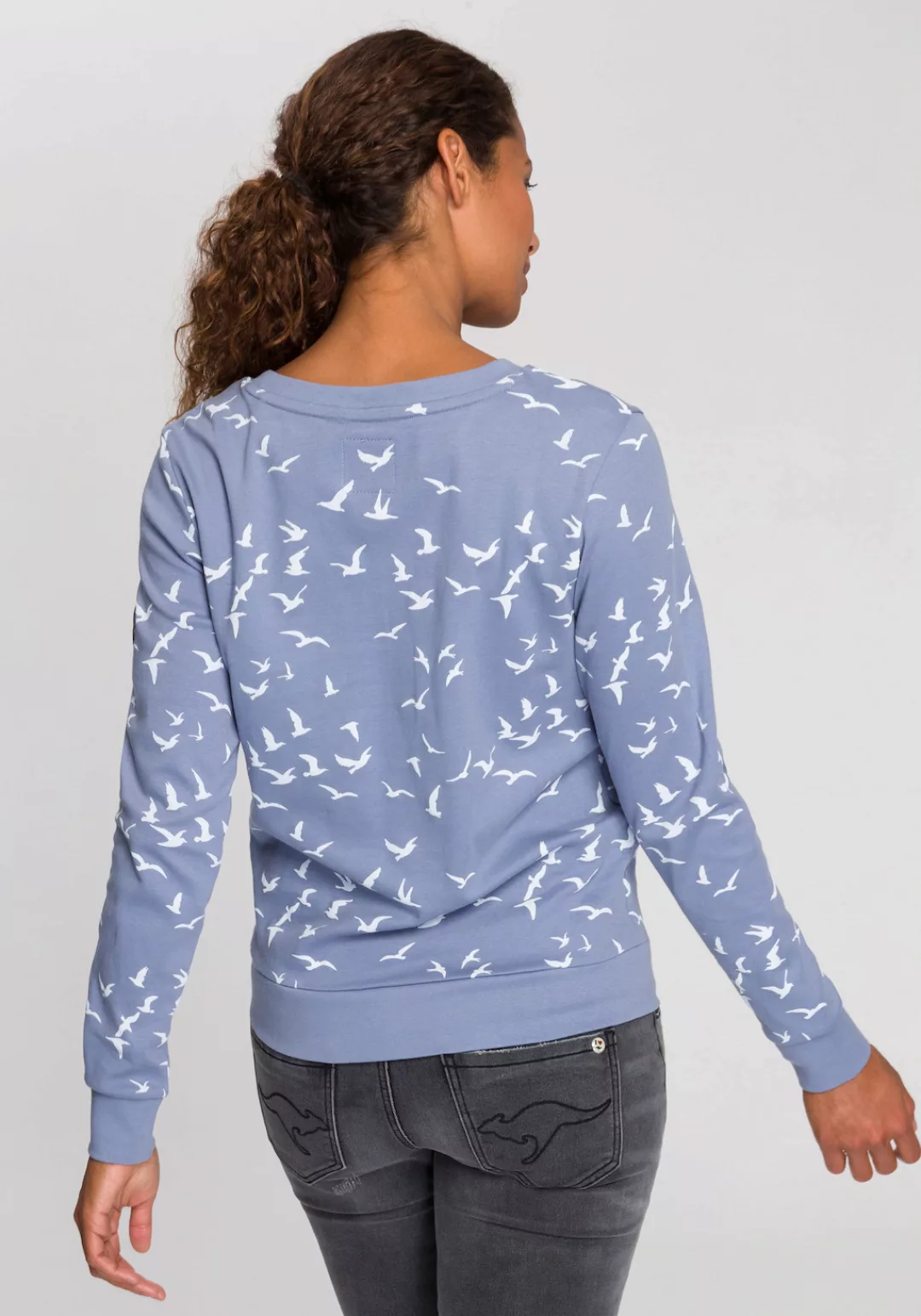 KangaROOS Sweatshirt, mit modischem Minimal-Allover-Print günstig online kaufen