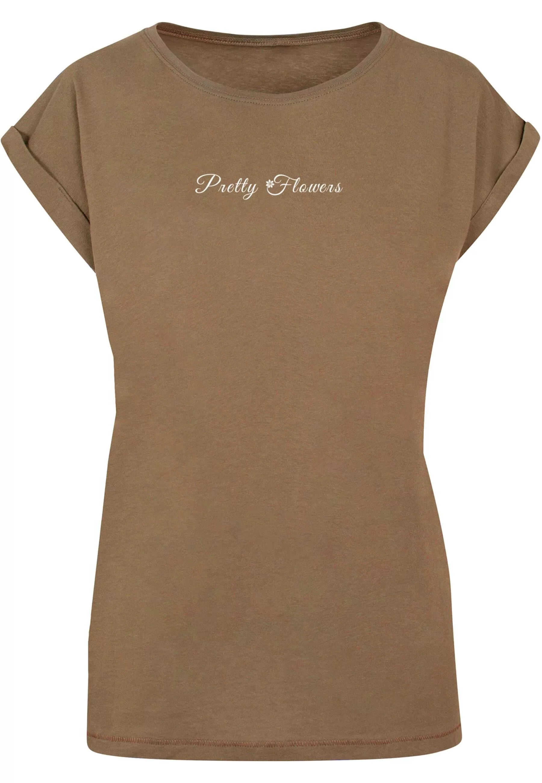 Merchcode T-Shirt "Merchcode Damen Ladies Pretty Flowers - Extended Shoulde günstig online kaufen