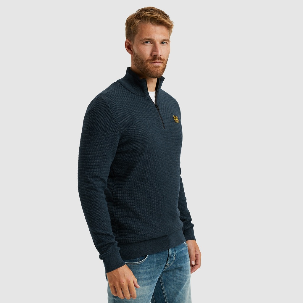 PME LEGEND Troyer "Half zip collar cotton mouline", mit Logostickerei günstig online kaufen