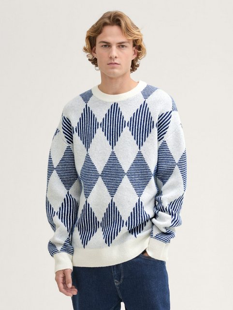 TOM TAILOR Denim Strickpullover Gemusterter Pullover günstig online kaufen