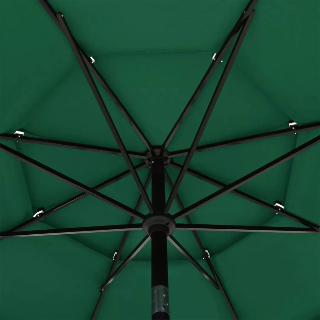 Sonnenschirm Mit Aluminium-mast 3-lagig Grün 3,5 M günstig online kaufen