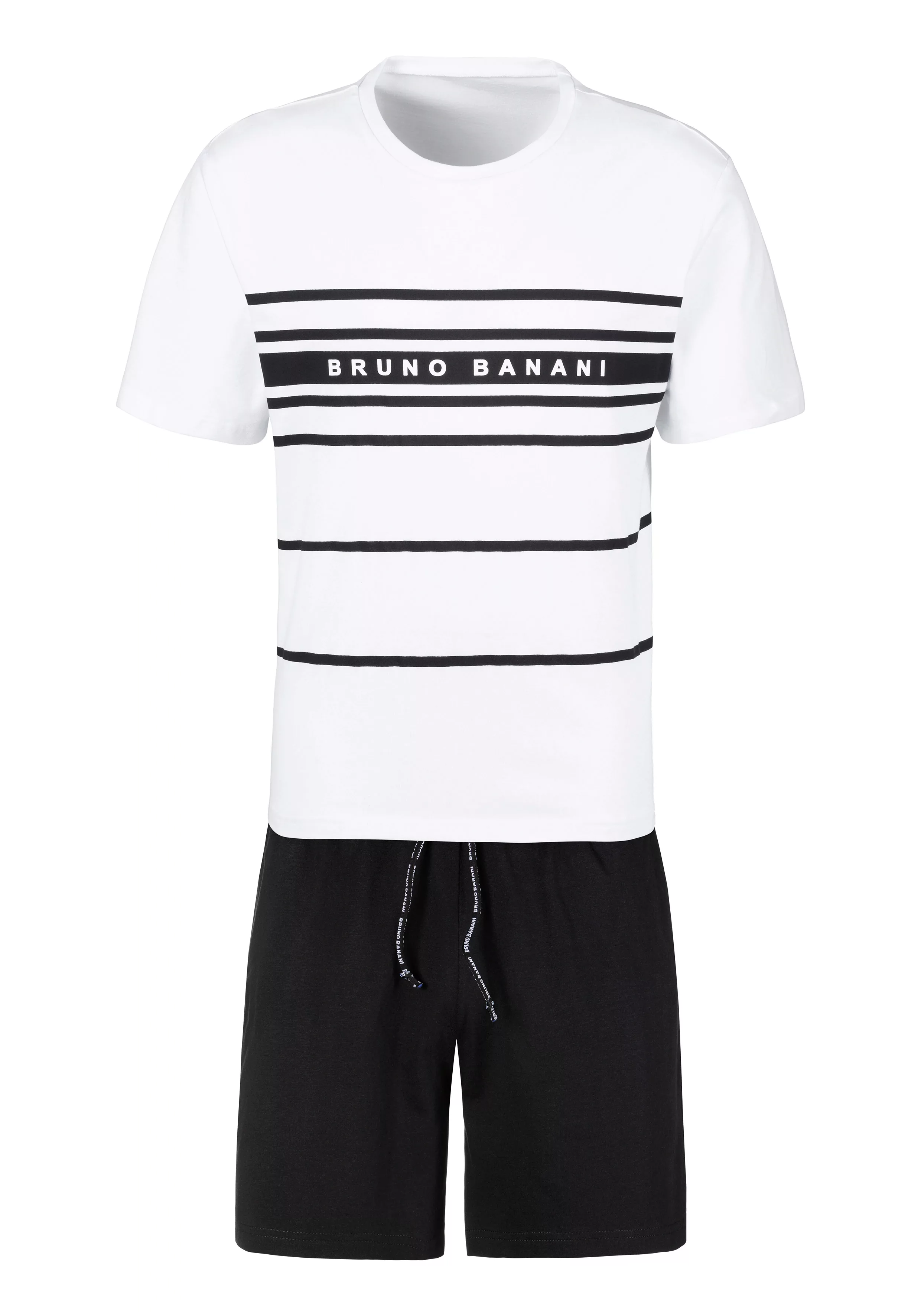 Bruno Banani Pyjama, (2 tlg., 1 Stück), Schlafanzug mit Logodruck günstig online kaufen