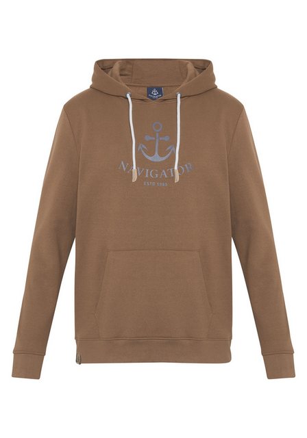 NAVIGATOR Kapuzensweatshirt mit maritimem Frontprint günstig online kaufen