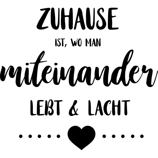 my home Wandtattoo »Zuhause ist, wo man miteinander lebt & lacht«, (1 St.), günstig online kaufen