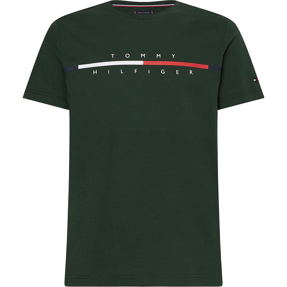 Tommy Hilfiger Corp Split Logo Kurzärmeliges T-shirt 2XL National Forest günstig online kaufen