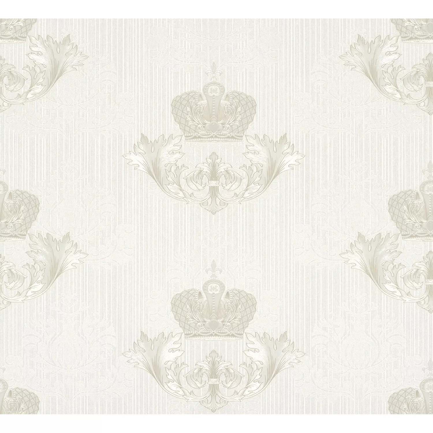 Glööckler Vliestapete Imperial Krone Blattmotiv Wappenoptik Pearl günstig online kaufen