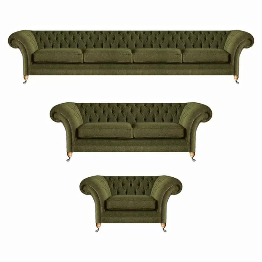 JVmoebel Chesterfield-Sofa Modern Komplett Polstermöbel Set 3tlg Sofagarnit günstig online kaufen
