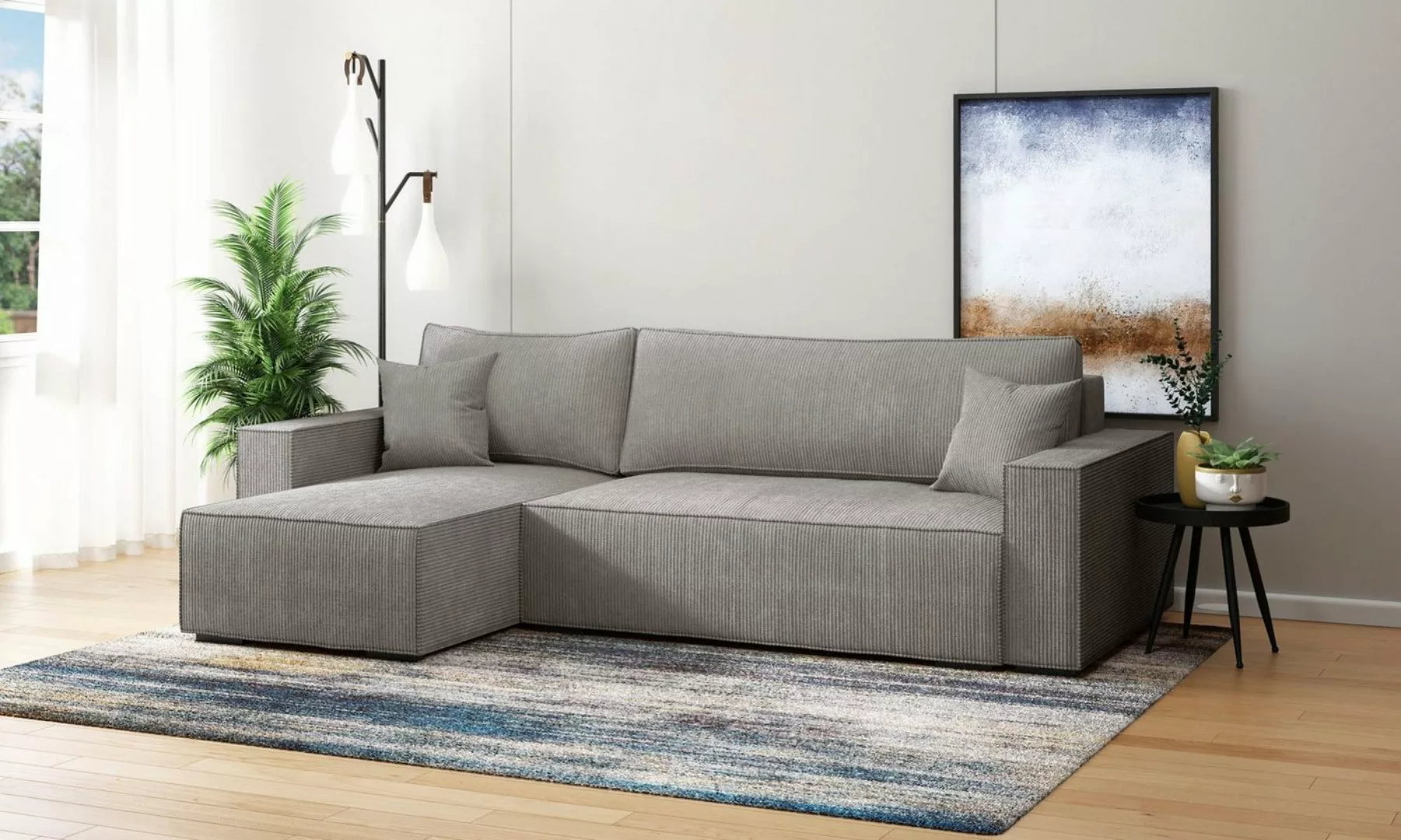 INOSIGN Ecksofa Winton Cordsofa / Schlafsofa 253 cm, Cord, Recamiere wechse günstig online kaufen