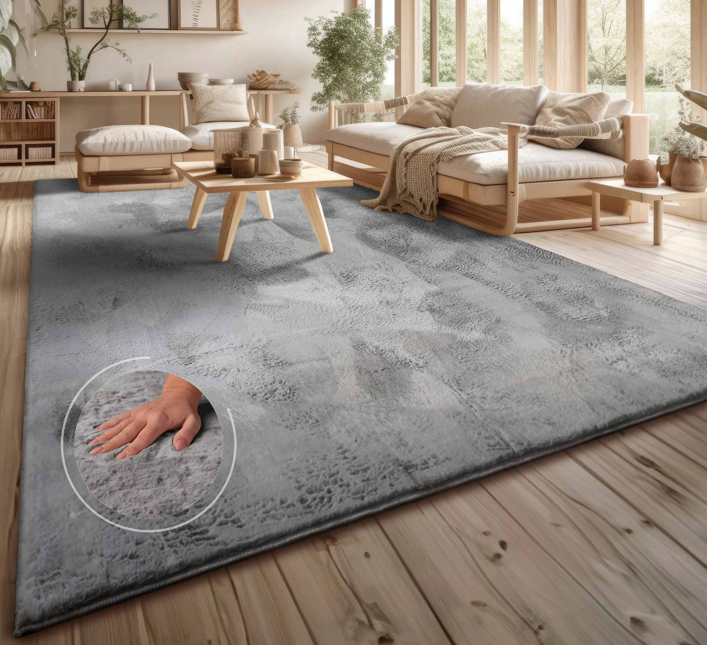 Home affaire Fellteppich »Lottano«, rechteckig, 14 mm Höhe, Langflor, Kunst günstig online kaufen