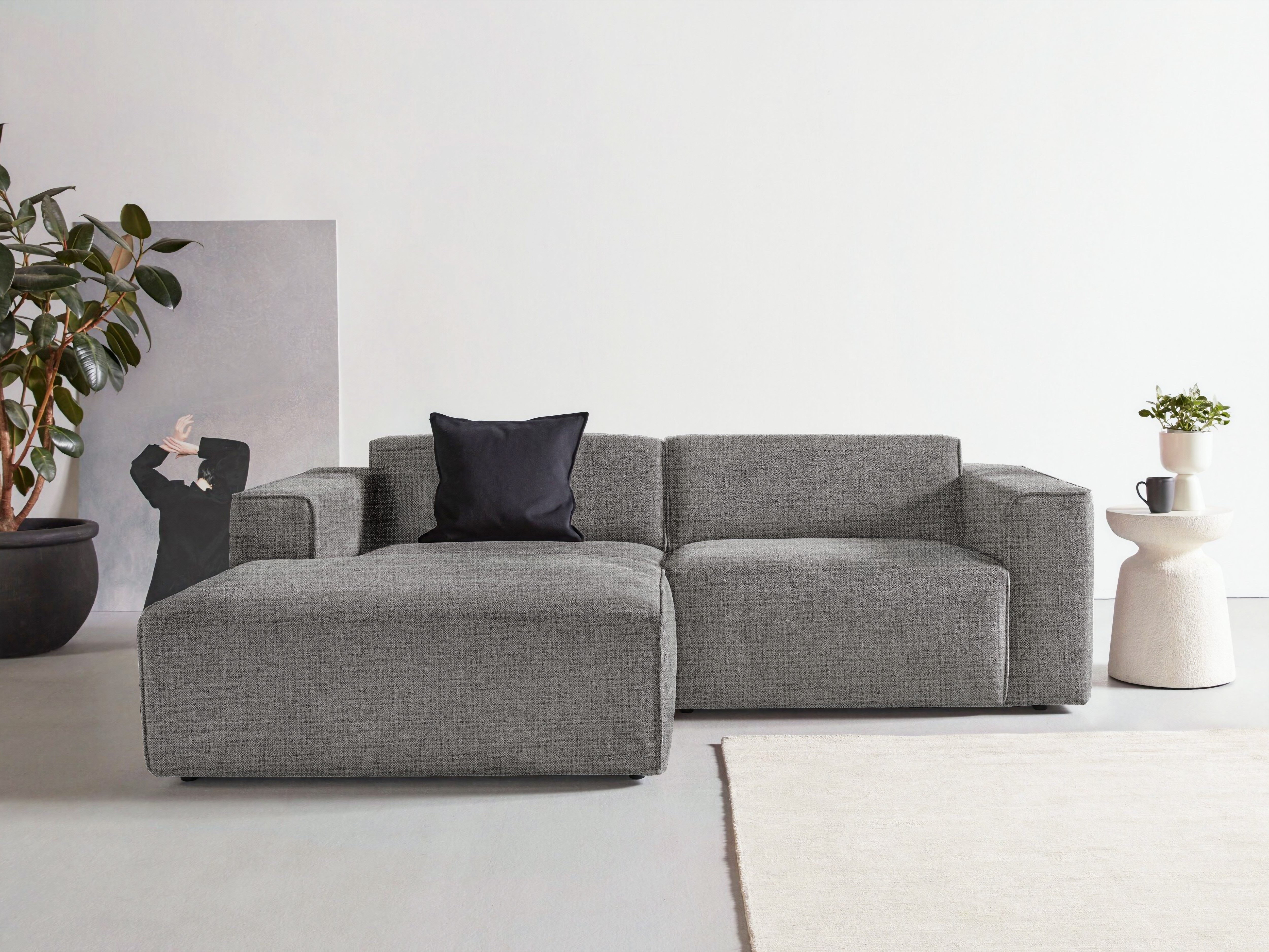 andas Ecksofa "Noord mit Kedernaht, Breite 234 cm" günstig online kaufen