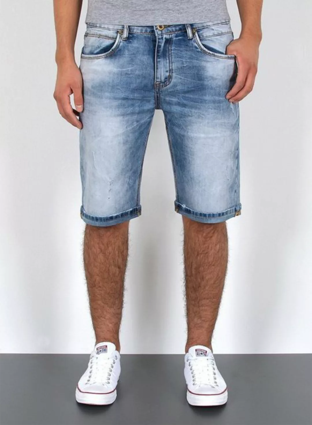 ESRA Jeansshorts Herren Sommerhose Jeans Shorts Herren Jeans-Shorts Stretch günstig online kaufen