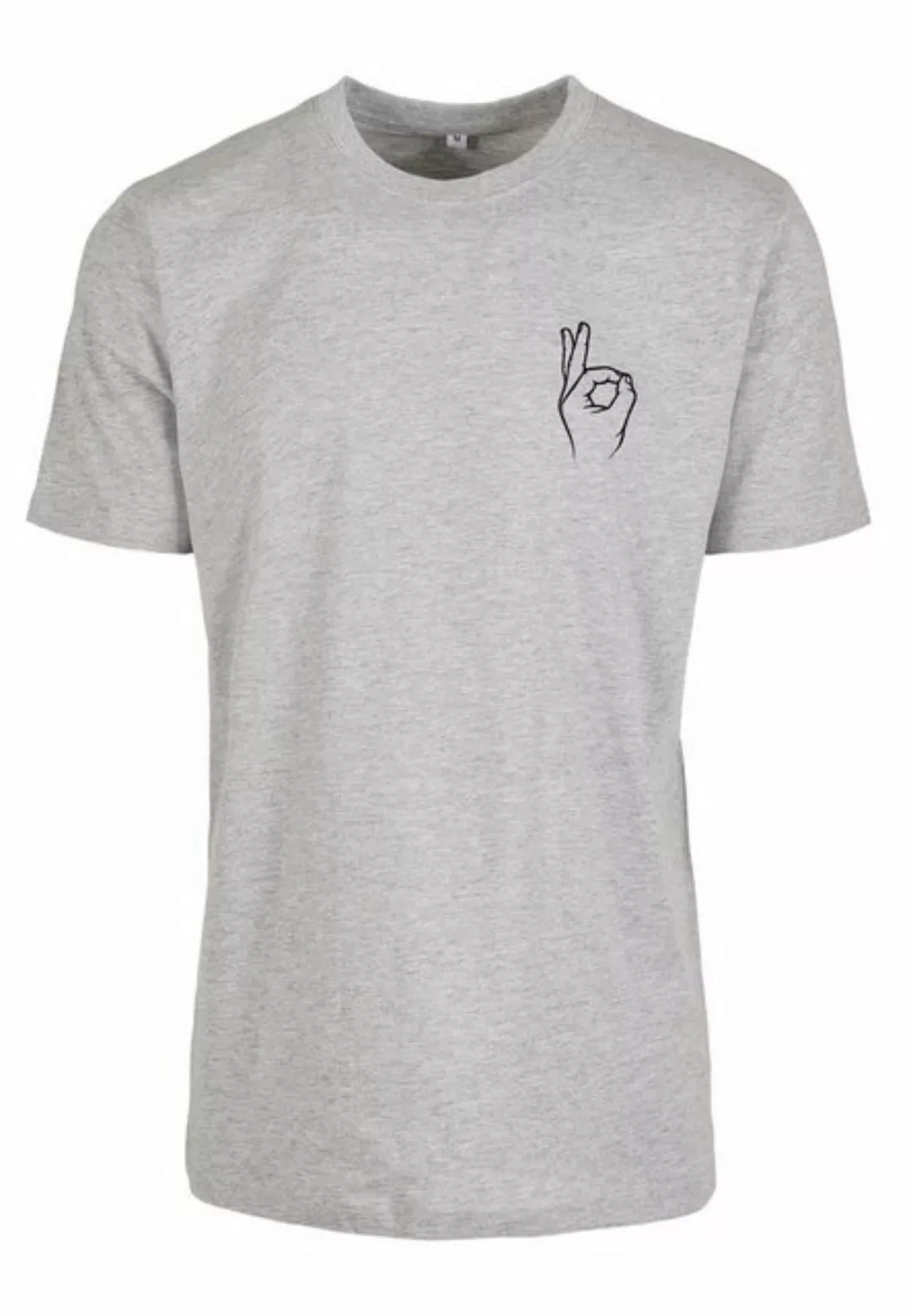 Mister Tee T-Shirt MT1485 - Easy Sign Tee heather grey S günstig online kaufen