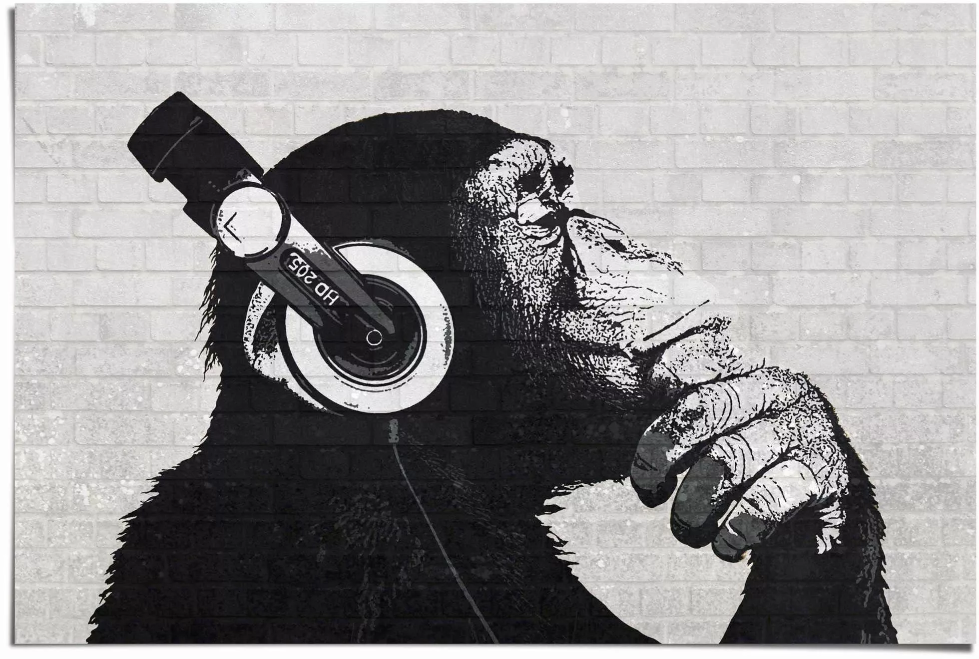 Reinders Poster "Poster Schimpanse Wand", Affen, (1 St.) günstig online kaufen