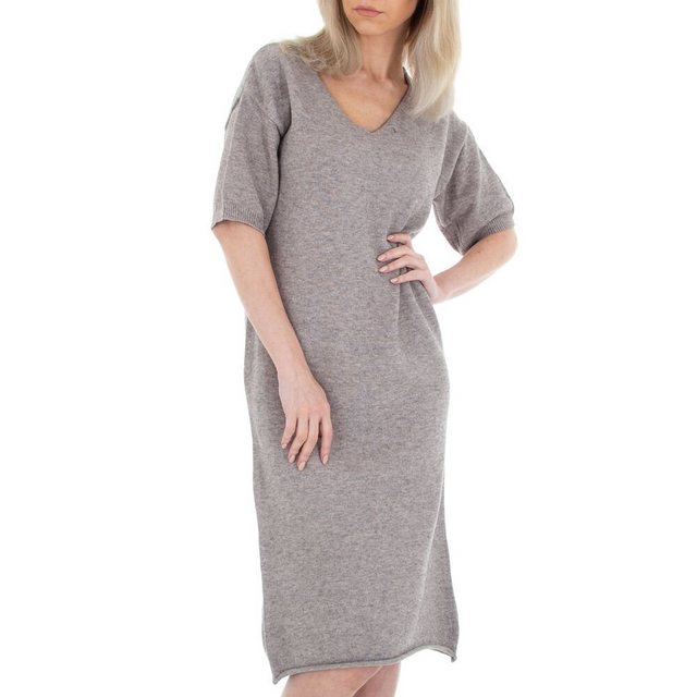 Ital-Design Bleistiftkleid Damen Freizeit Stretch Rippstrickoptik Stretchkl günstig online kaufen