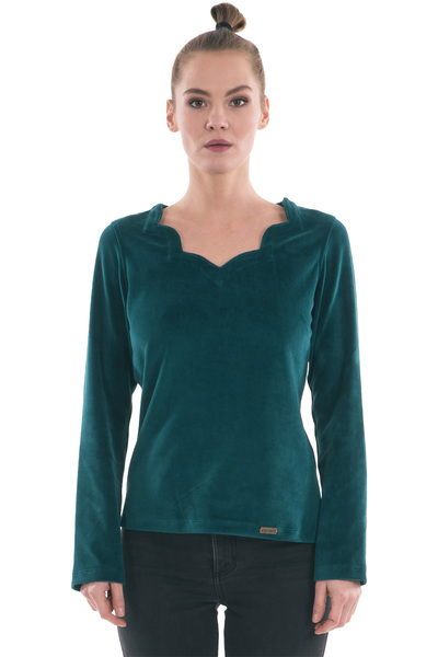 Damen Pullover "Tatiana" Aus Bio Gots Samt günstig online kaufen