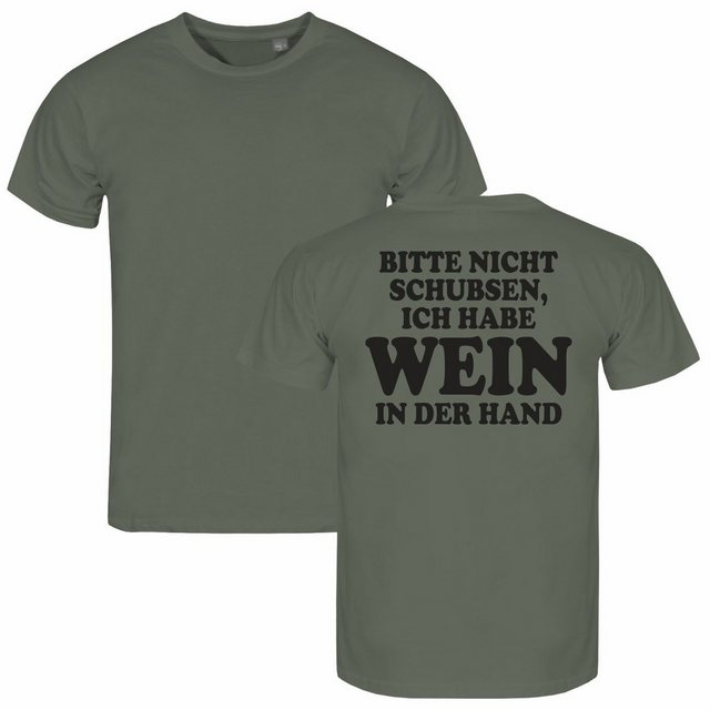 deinshirt Print-Shirt Herren T-Shirt Bitte nicht schubsen habe Wein in der günstig online kaufen