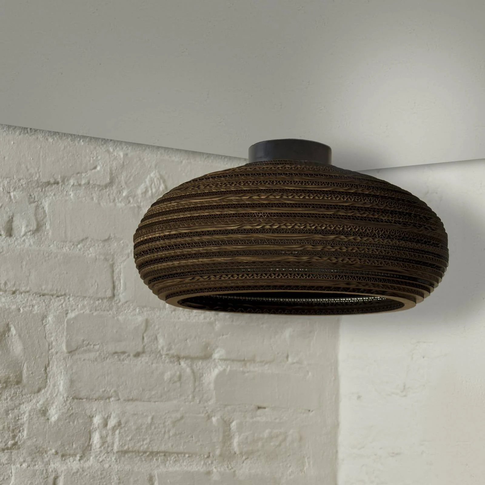 OSRAM Deckenleuchte DROP, braun, Ø 40 cm, Wellpappe, E27 günstig online kaufen