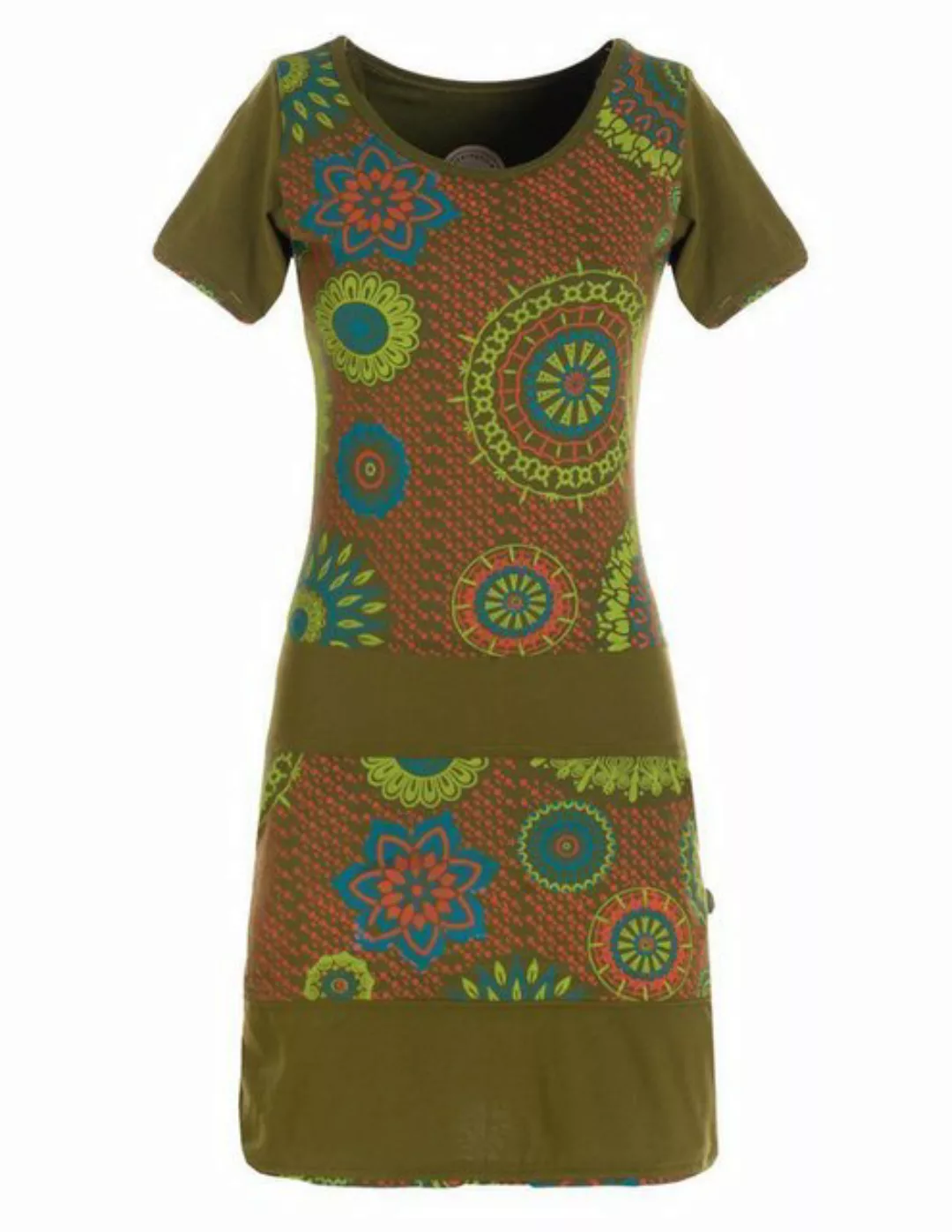 Vishes Sommerkleid Kurzarm Damen Sommer-Kleid Mini-Kleid Tunika-Kleid T-Shi günstig online kaufen