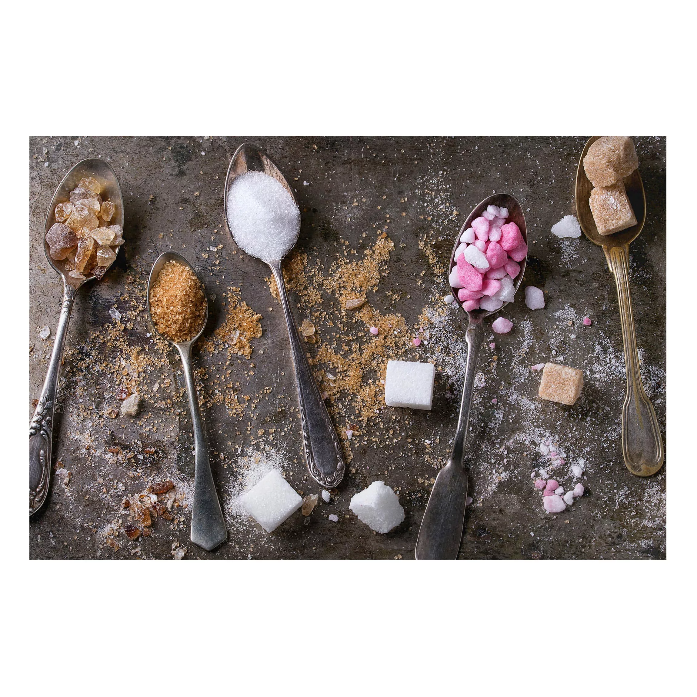 Magnettafel Küche - Querformat 3:2 Vintage Löffel mit Zucker günstig online kaufen