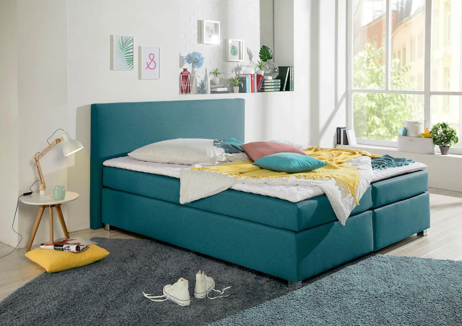 INOSIGN Boxspringbett "Eliana", inkl. Topper, in 4 Breiten, 3 Matratzenarte günstig online kaufen