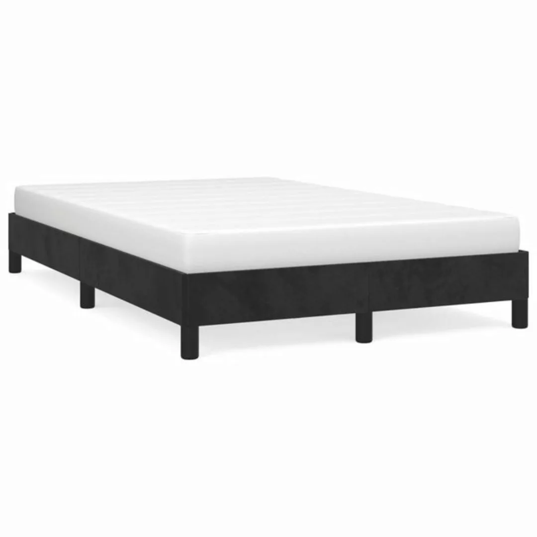 furnicato Bett Bettgestell Schwarz 120x200 cm Samt günstig online kaufen