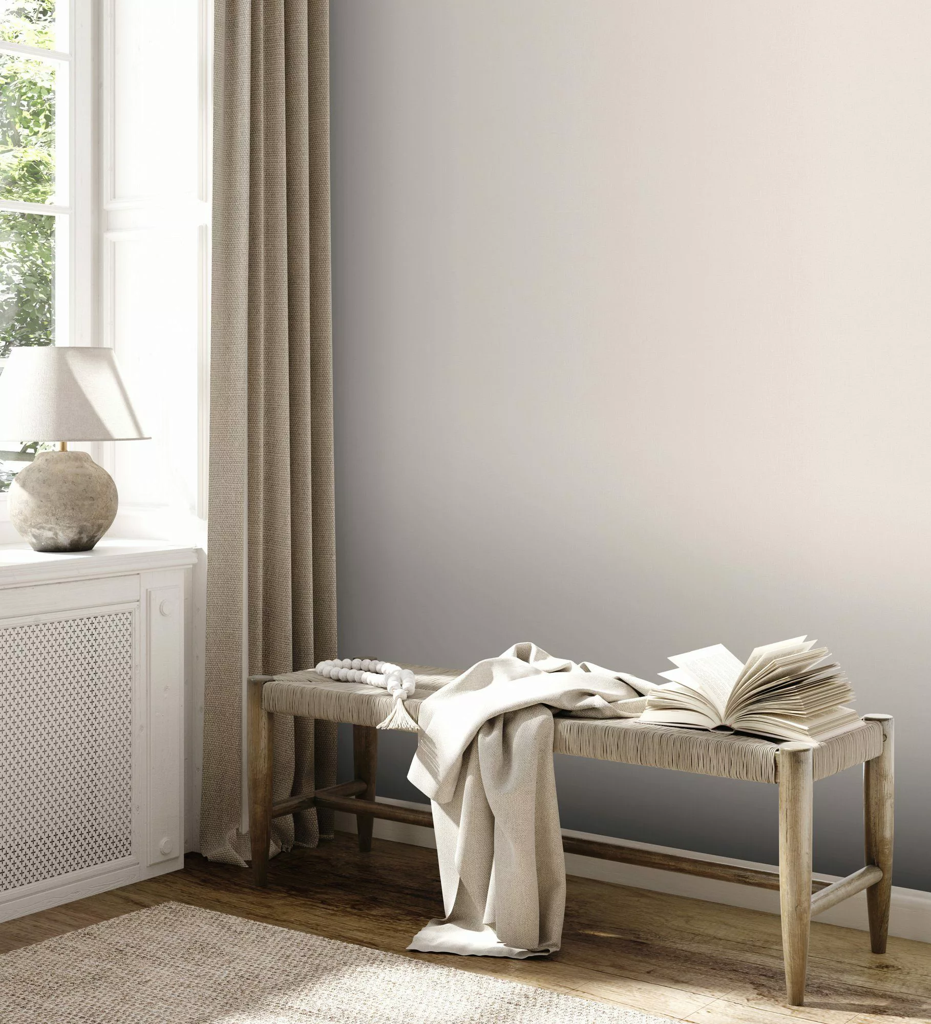 Bricoflor Einfarbige Vliestapete Beige Creme Landhaus Tapete Uni Ideal für günstig online kaufen