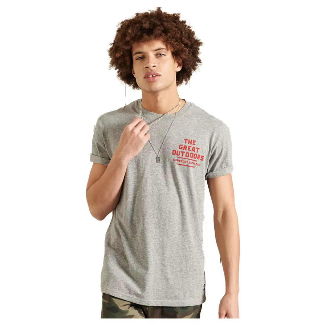Superdry Heritage Mountain Relax Kurzarm T-shirt M Grey Marl günstig online kaufen