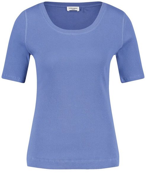 GERRY WEBER Kurzarmshirt T-Shirt mit Rippstruktur günstig online kaufen