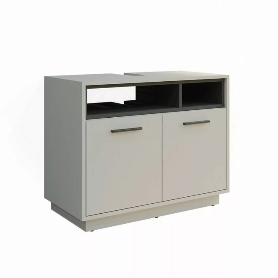 Vicco Waschbeckenunterschrank Beatrice, Grau/Anthrazit, 80 x 64 cm günstig online kaufen