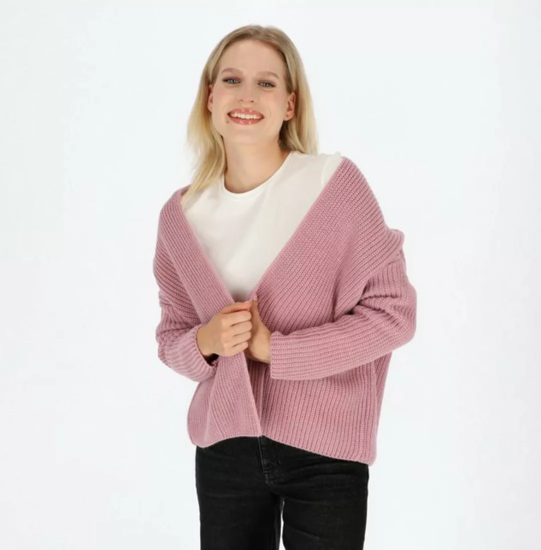 halsüberkopf Accessoires Strickjacke vorne offen aus hochwertigem Wollmix! günstig online kaufen