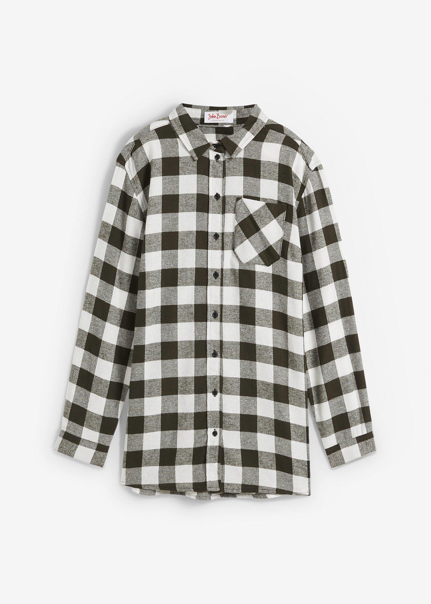 Flanell-Longbluse günstig online kaufen