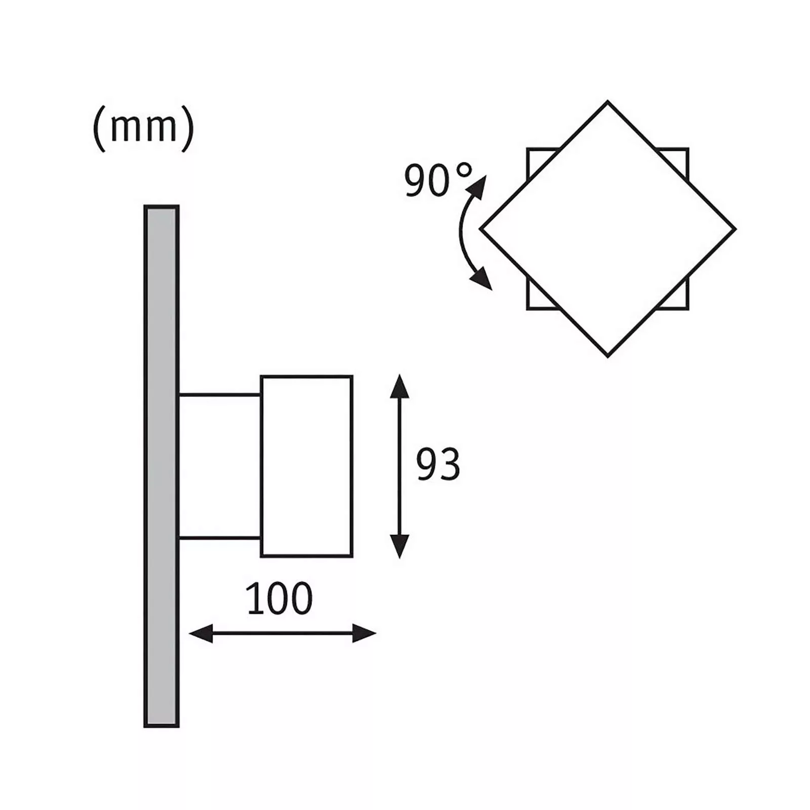 Paulmann Cybo LED-Außenwandleuchte, 2.700 K, 10x10 cm, weiß günstig online kaufen