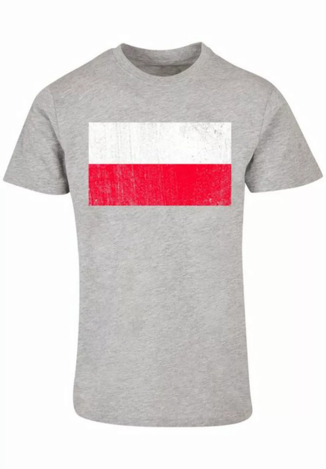 F4NT4STIC T-Shirt Polen Flagge Poland distressed Print günstig online kaufen