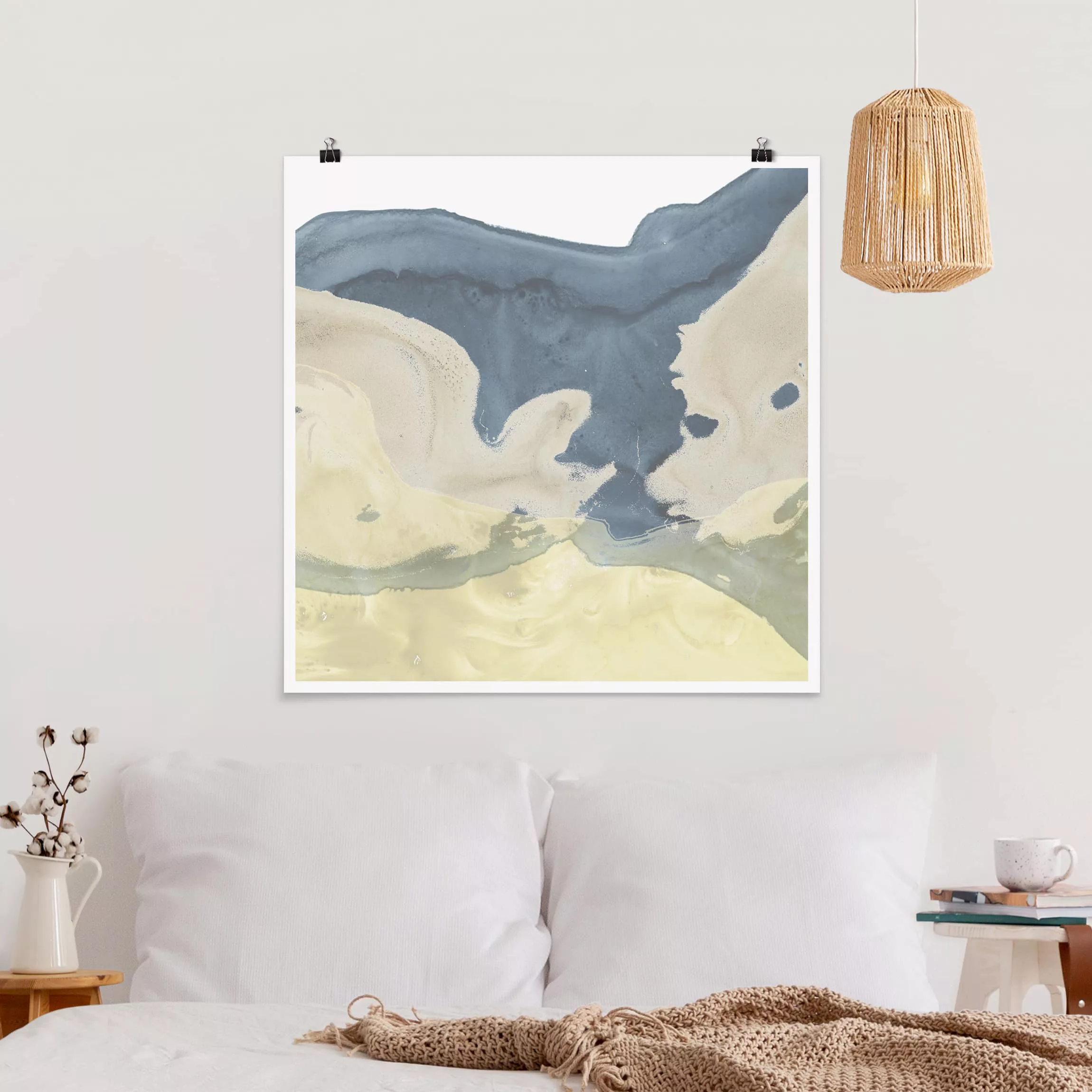 Poster Abstrakt - Quadrat Ozean und Wüste II günstig online kaufen