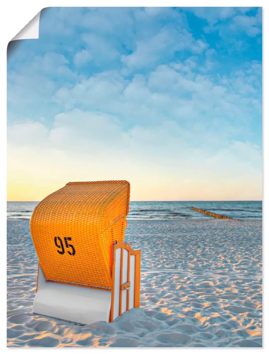 Artland Wandbild "Ostsee7 - Strandkorb", Strand, (1 St.), als Alubild, Outd günstig online kaufen