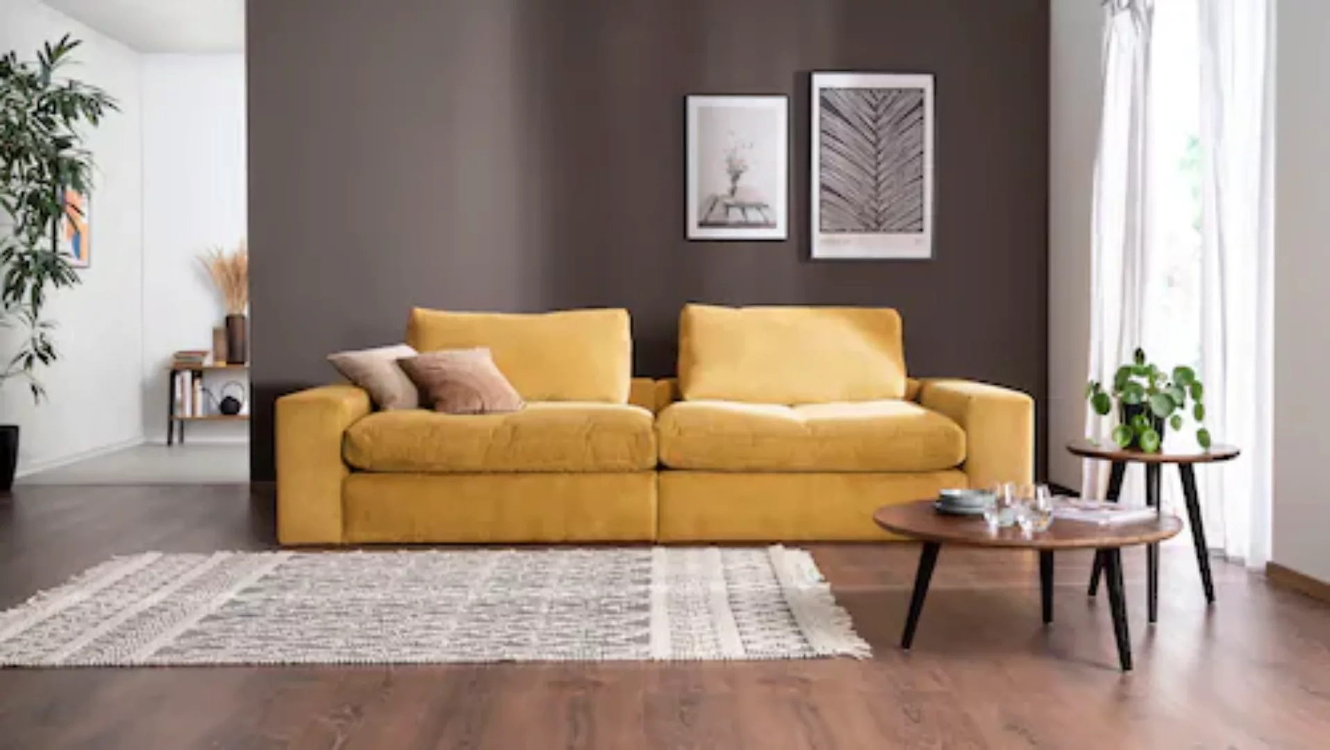 alina Big-Sofa »Sandy«, mit losen Sitz und Rückenkissen, in modernem Cordst günstig online kaufen