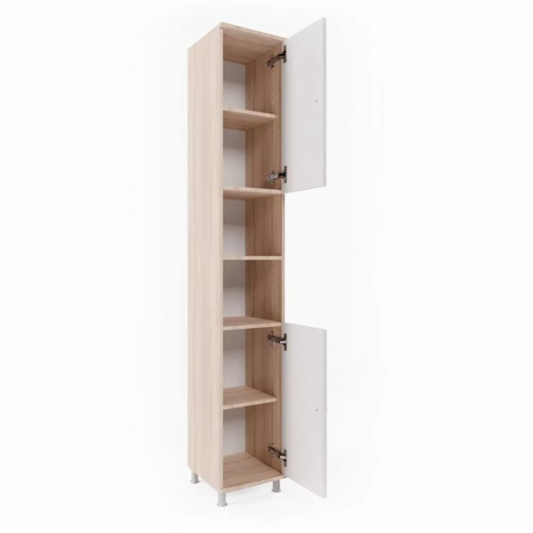 Vicco Hochschrank Fynn, Weiß/Sonoma, 30 x 190 cm günstig online kaufen