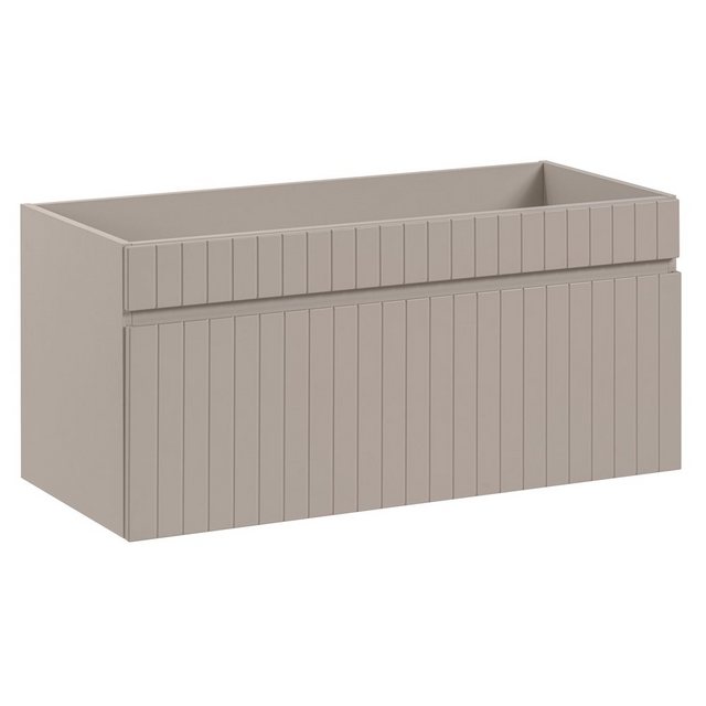 Lomadox Waschbeckenschrank IRAKLIO-56-CASHMERE Kaschmir, Rillen Design, 1 A günstig online kaufen