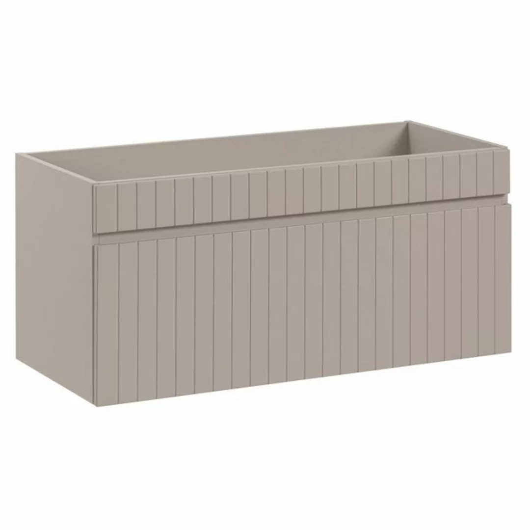 Lomadox Waschbeckenschrank IRAKLIO-56-CASHMERE Kaschmir, Rillen Design, 1 A günstig online kaufen