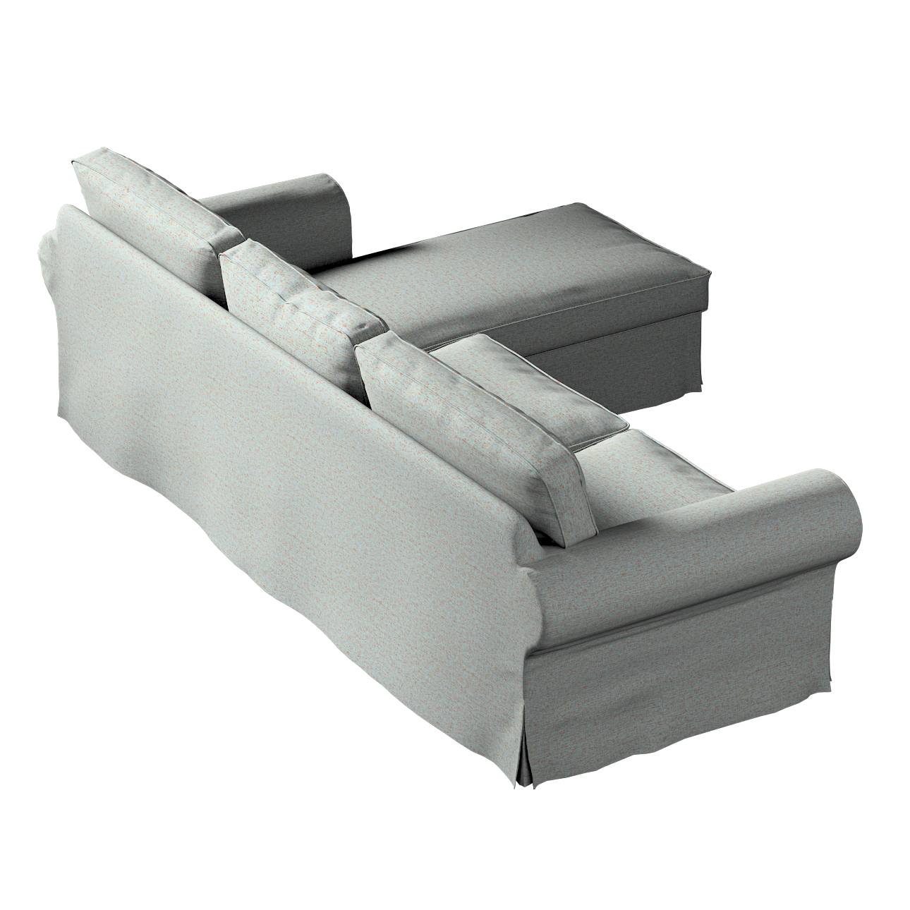 Bezug für Ektorp 2-Sitzer Sofa mit Recamiere, blau, Ektorp 2-Sitzer Sofabez günstig online kaufen