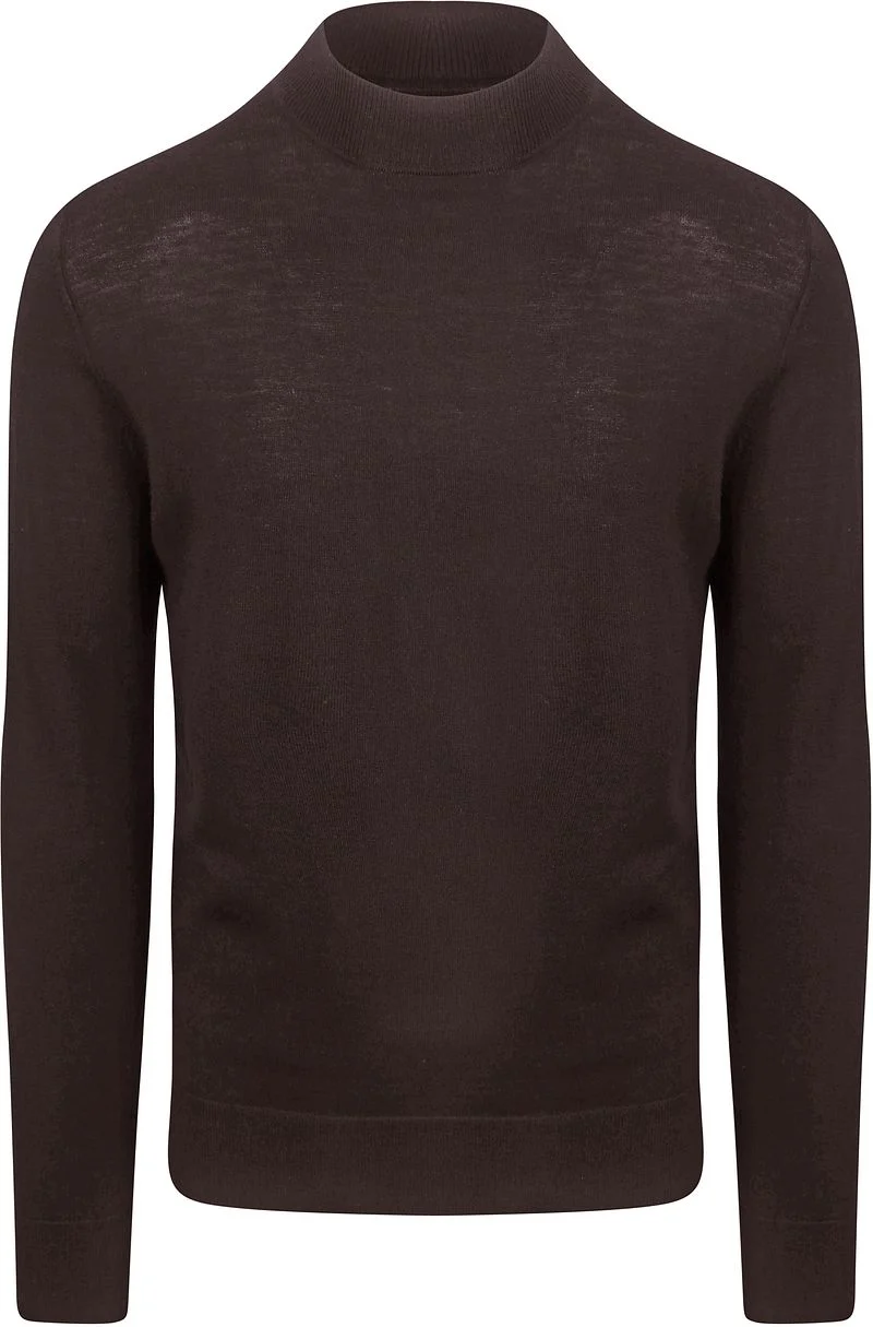 Profuomo Turtleneck Merino Pullover Dunkelbraun - Größe XL günstig online kaufen