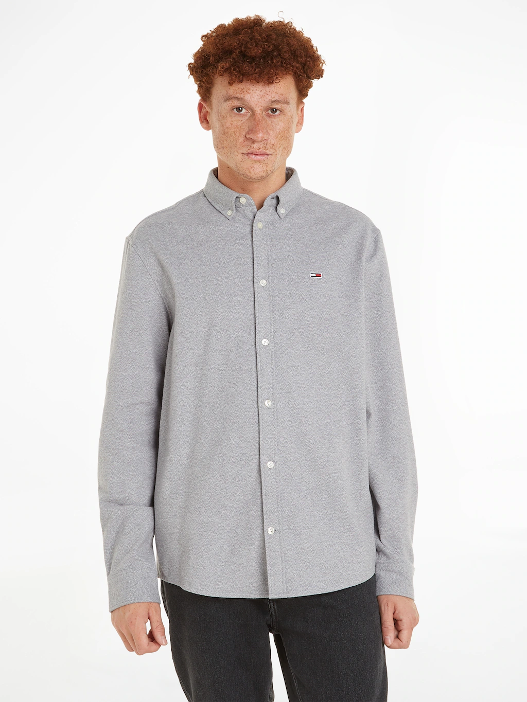 Tommy Jeans Langarmhemd "TJM REG BRUSHED GRINDLE SHIRT" günstig online kaufen